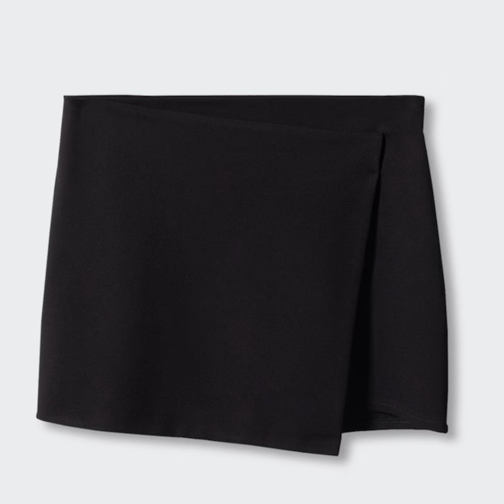 MANGO | wrap Black Women's mini Skirt